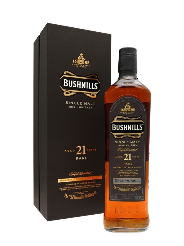 Bushmills 21 Year Old Single Malt Irish Whiskey 750ml